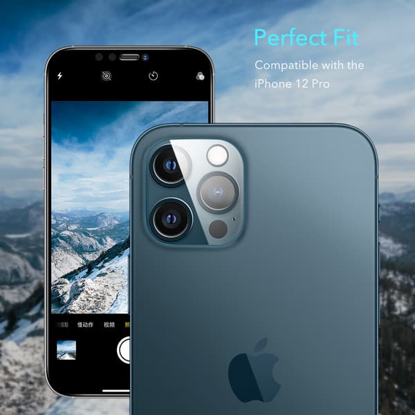 ESR Heltäckende Linsebeskyttelse iPhone 12 Pro 2 Pack