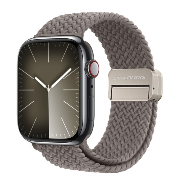 Dux Ducis elastisk nylonvævet rem Apple Watch 42/44/45 mm ler