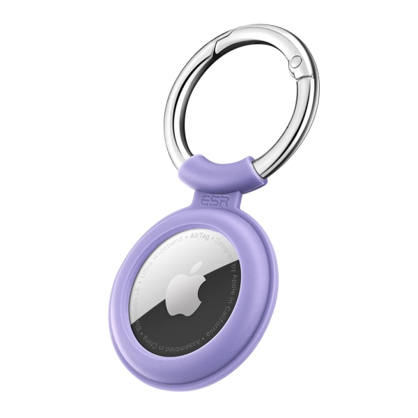 ESR Cloud Silicone Apple AirTag Keychain Case Purple