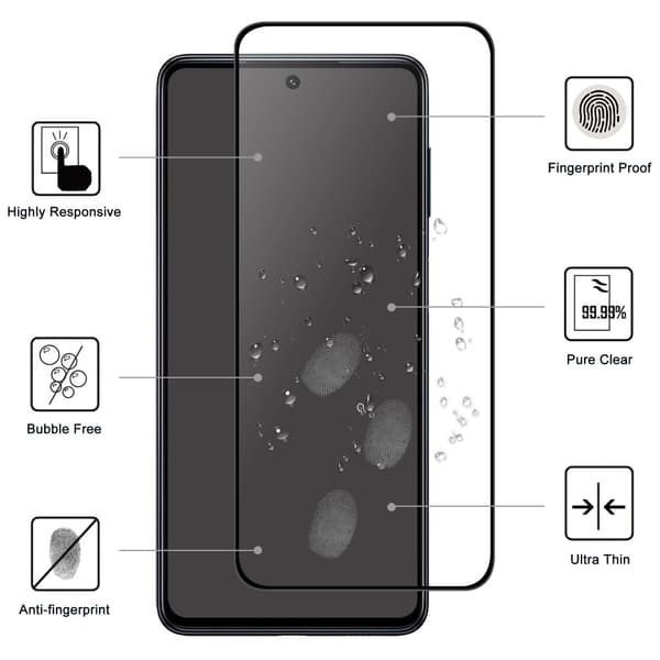 Heltäckande Härdat Glas Skärmskydd Samsung Galaxy S25