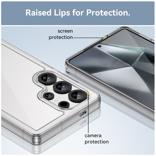 Hybrid Edge Case Samsung Galaxy S25 Ultra Transparent