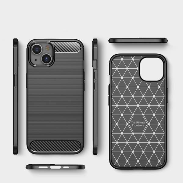 Carbon Stöttåligt TPU Skal iPhone 14 Plus Svart