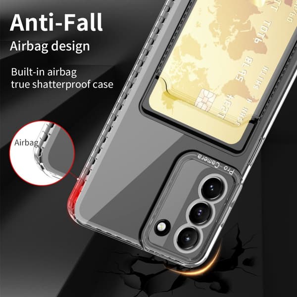 Etui med kortholder til Samsung Galaxy A53 Transparent