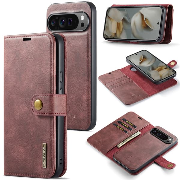 DG.MING 2-i-1 Magnet Wallet Google Pixel 10 Pro XL Rød