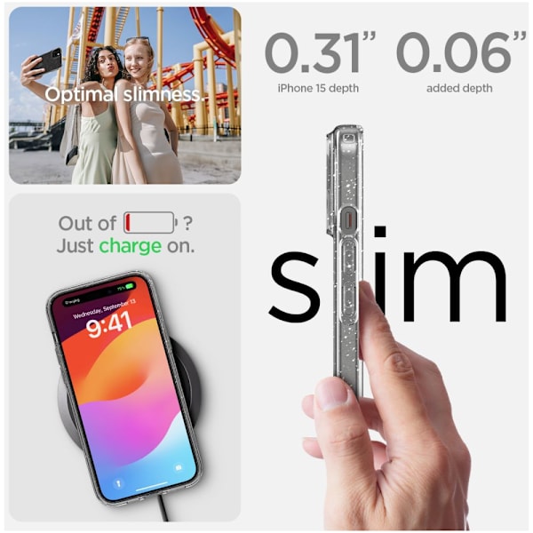 Spigen iPhone 15 Kotelo Liquid Crystal Glitter Crystal