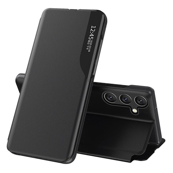 Samsung Galaxy A54 -kotelo näytöllä, musta