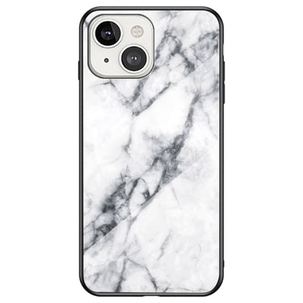 Hærdet glas iPhone 14 Plus Hvid Marmor