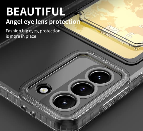 Etui med kortholder til Samsung Galaxy S21 FE Transparent