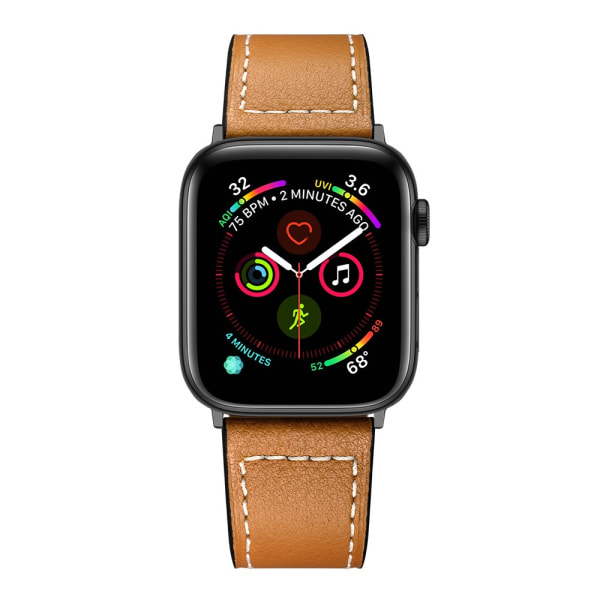 Klassinen nahkaranneke Apple Watch 42/44/45/49 mm konjakki