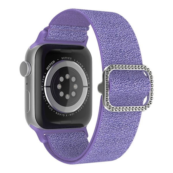 Elastiskt Nylonarmband Apple Watch Series 10 46mm Glitter Lila