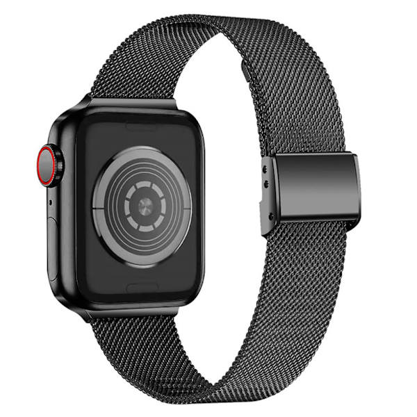 Milanese-ranneke Apple Watch 38/40/41mm Musta