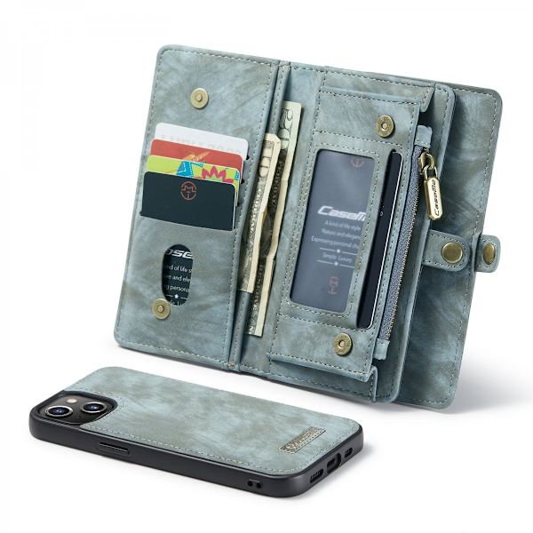 CaseMe Multi-Slot 2 i 1 Pungetui iPhone 13 Mini Blå