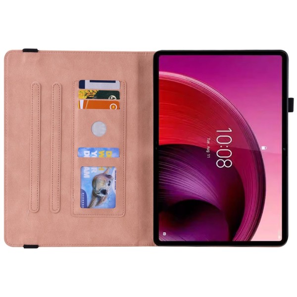 Läderfodral Lenovo Tab M11 Fjärilar Rosa