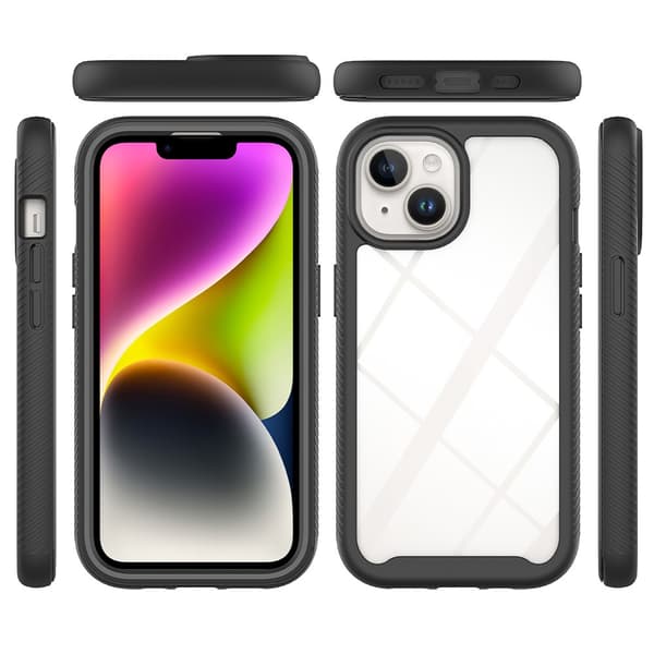 Kattava suojakuori iPhone 15 Musta