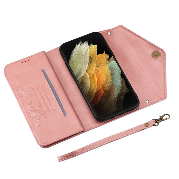 Plånboksfodral Samsung Galaxy S21 Ultra Rose Guld