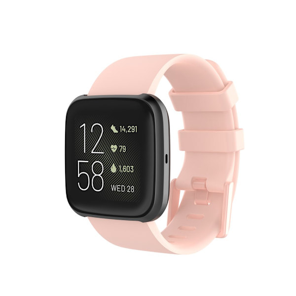 Fitbit Versa/Versa 2 -silikoniranneke, vaaleanpunainen