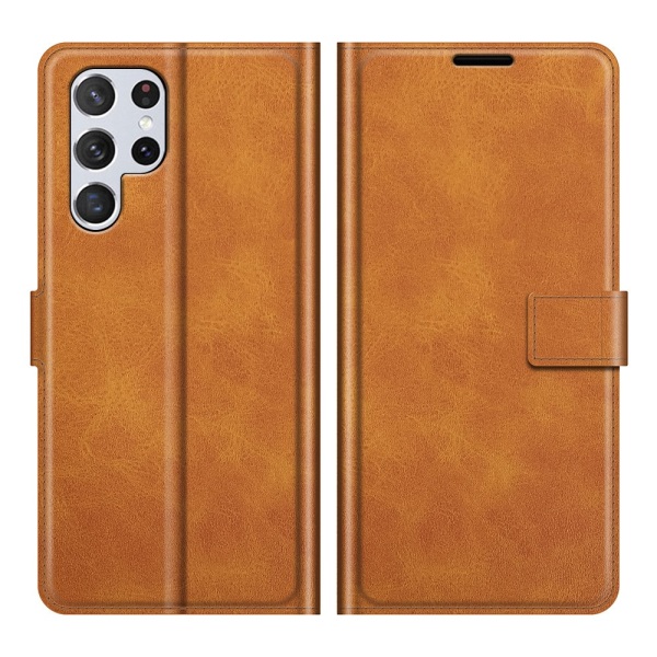 Leather Wallet Samsung Galaxy S22 Ultra Cognac