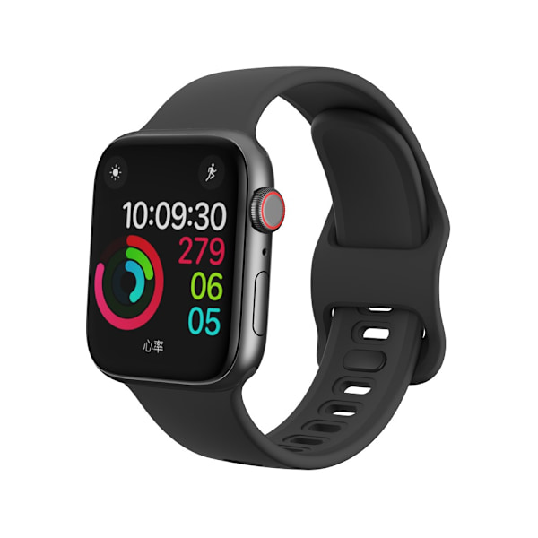 Silikonrem Apple Watch Series 10 46mm Sort