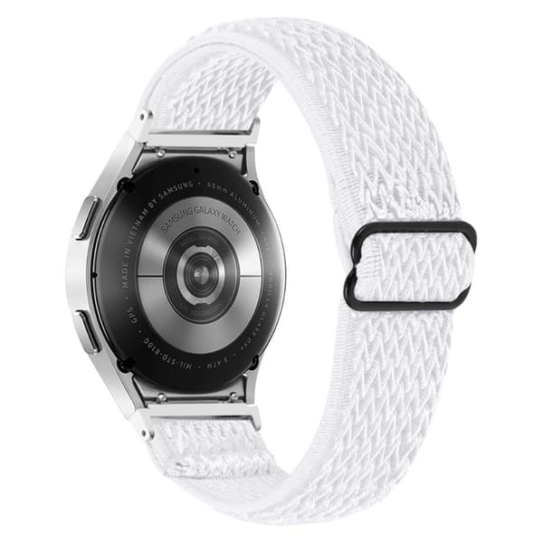Vävd Nylonarmband Samsung Galaxy Watch FE Vit