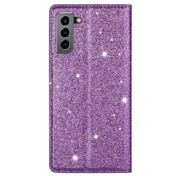 Glitter Wallet Case Samsung Galaxy S22 Lilla