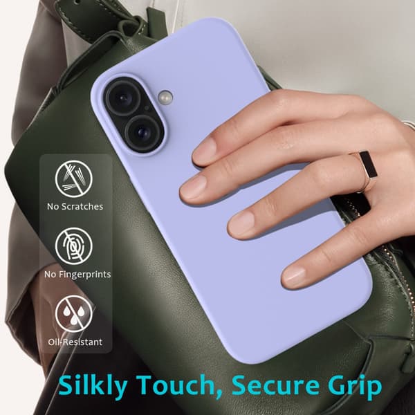 Silikonikuori iPhone 16 Plus - Lila