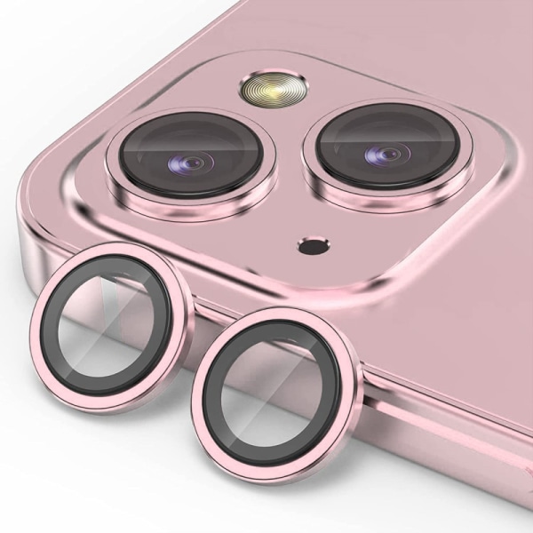 Hat Prince Lens Cover Hærdet Glas iPhone 15/15 Plus Pink