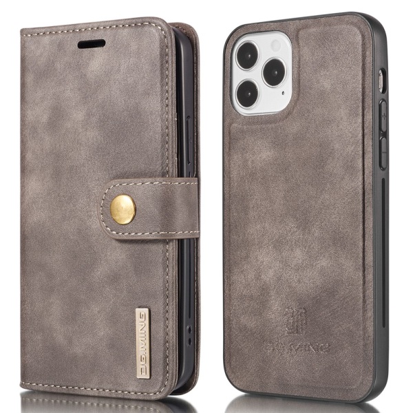 DG.MING 2-in-1 Magnet Wallet iPhone 13 Brown