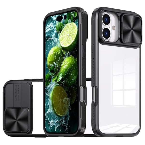 Edge Skal Kamerabeskyttelse iPhone 16 Sort