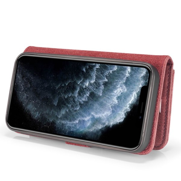 DG.MING 2-in-1 Magnet Wallet iPhone 13 Pro Max Red