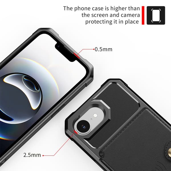 Multi-Slot Case iPhone 16e Svart