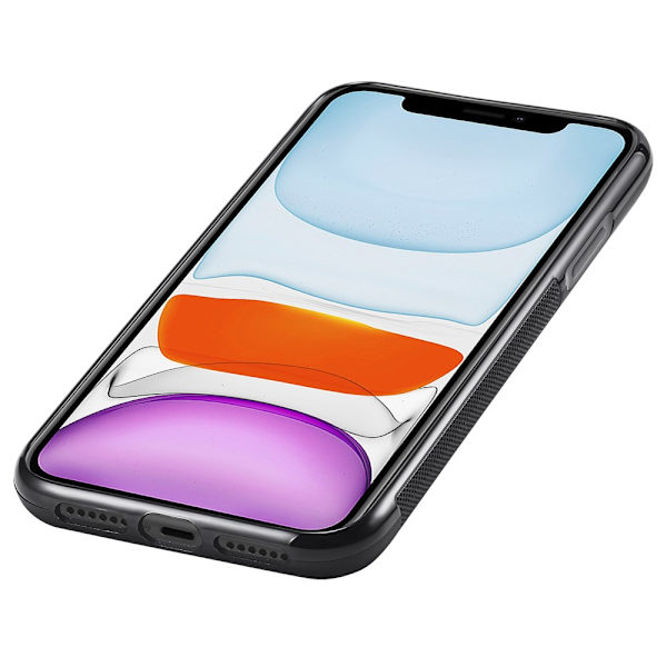 LC.IMEEKE iPhone 11 hiilikuituteksturoitu kotelo