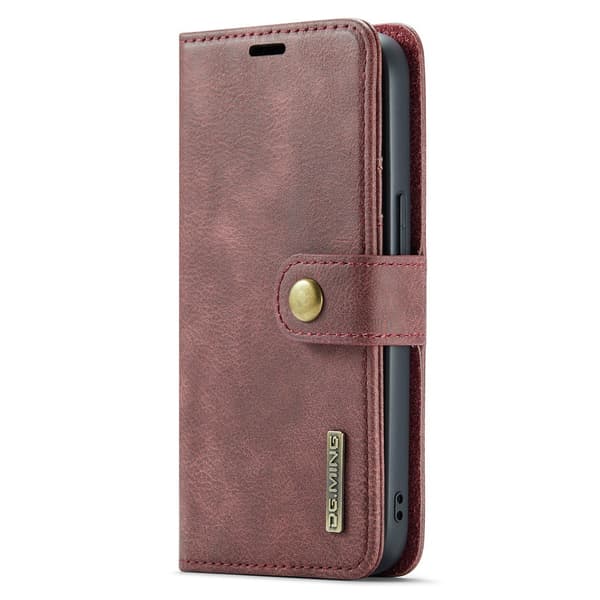 DG.MING 2-i-1 Magnet Wallet iPhone 16e Rød