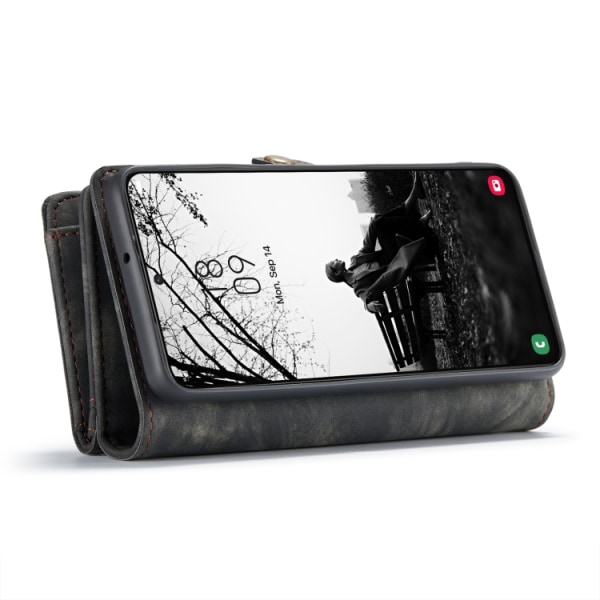 CaseMe Multi-Slot 2 in 1 -lompakkokotelo Galaxy S22 Plus Black