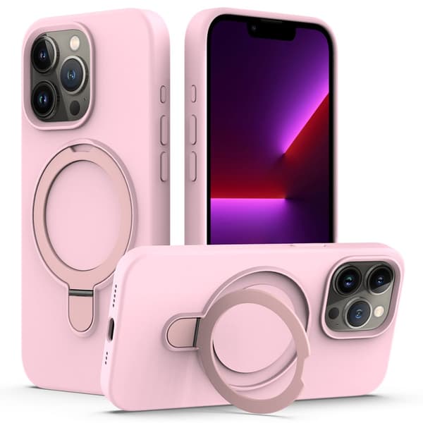 Silikoneskal Kickstand MagSafe iPhone 16 Pro Max Rosa