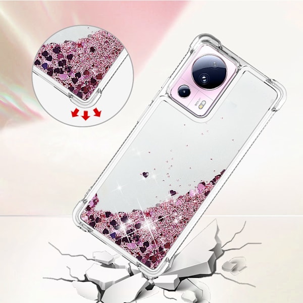 Glitter Bling TPU -kuori Xiaomi 13 Lite -ruusukulta