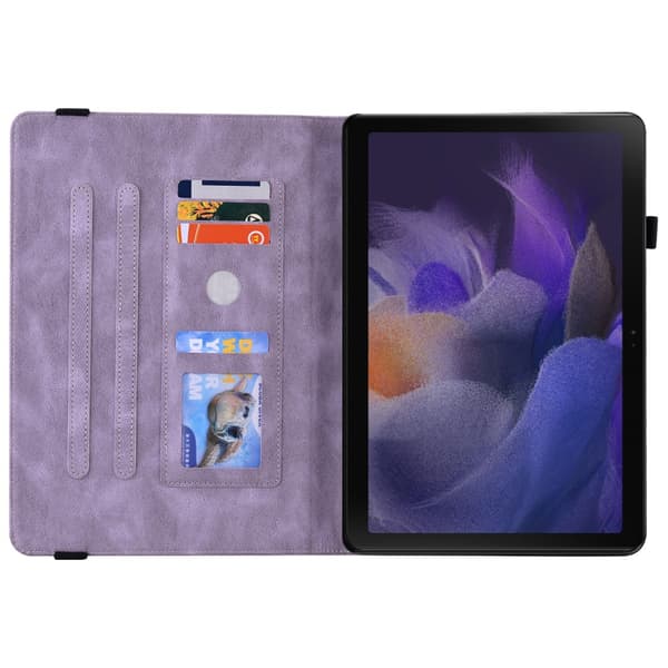 Läderfodral Samsung Galaxy Tab A9 Fjärilar Lila