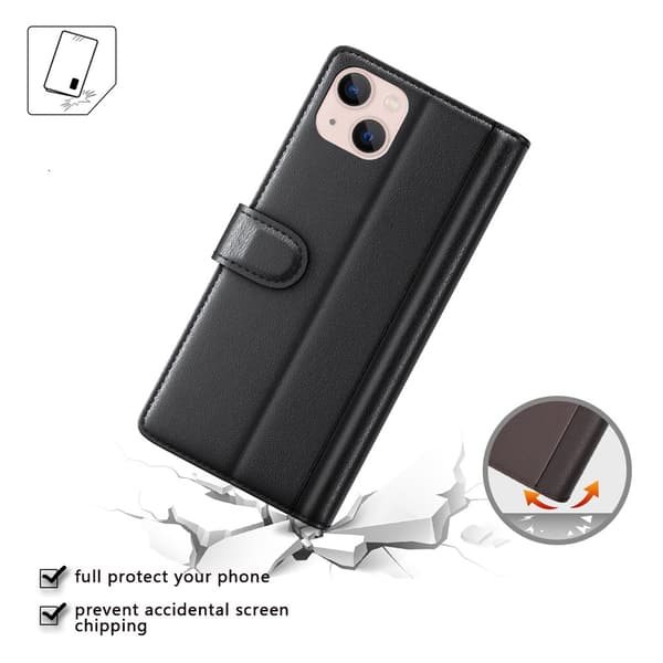 Aito nahkakotelo iPhone 14 Plus Musta