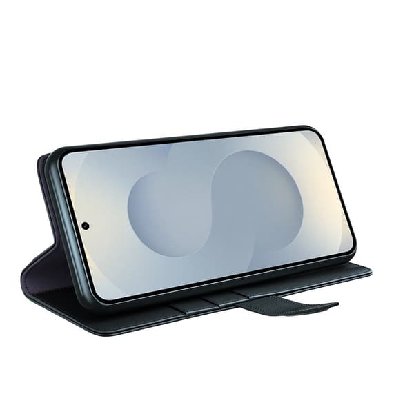 Ægte Læderetui Samsung Galaxy S25 Edge Sort