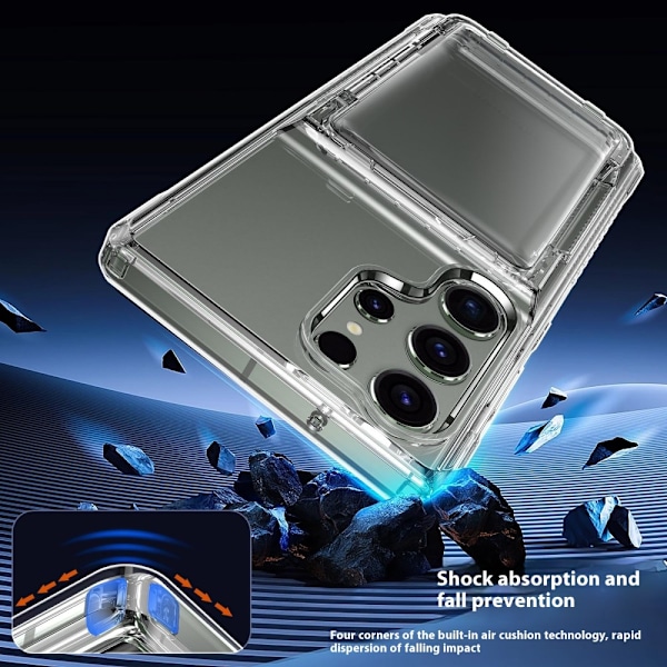 Skal Kortfack Kickstand Samsung Galaxy S25 Ultra Transparent