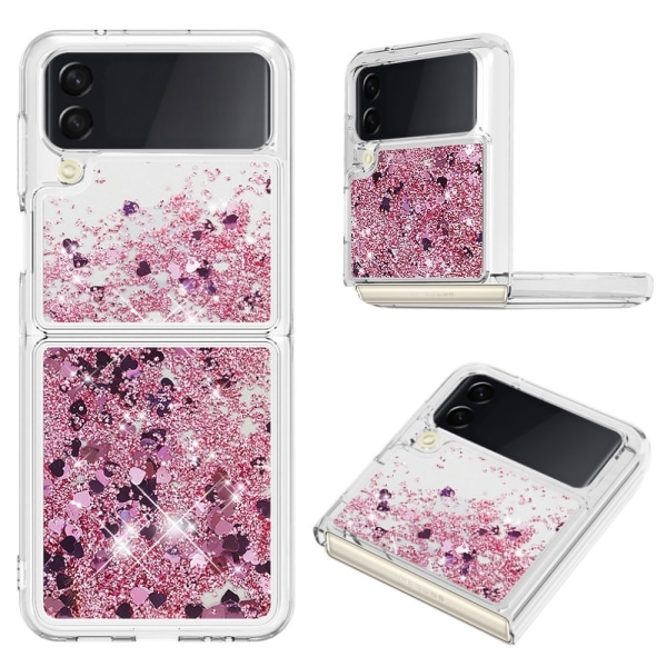 Glitter Bling TPU Case Samsung Galaxy Z Flip 4 Roséguld