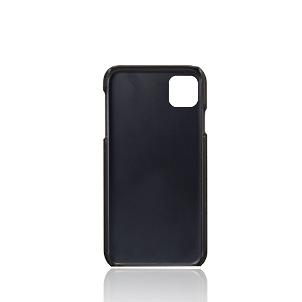 Lædercover med kortholder til iPhone 11 Sort