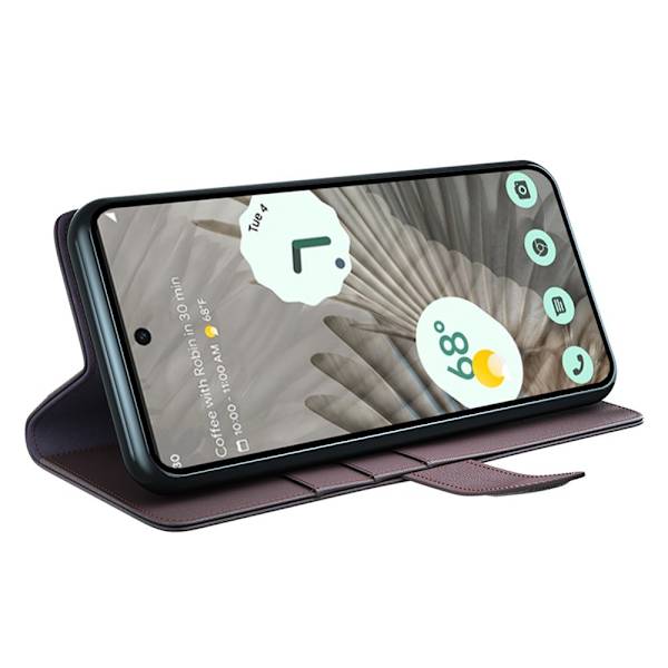 Aito nahkakotelo Google Pixel 7 Prolle, ruskea