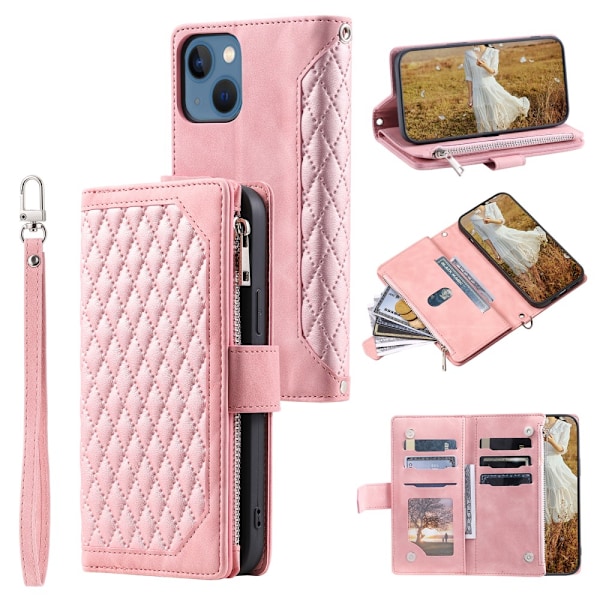 iPhone 15 Pungetui Polstret Rosa