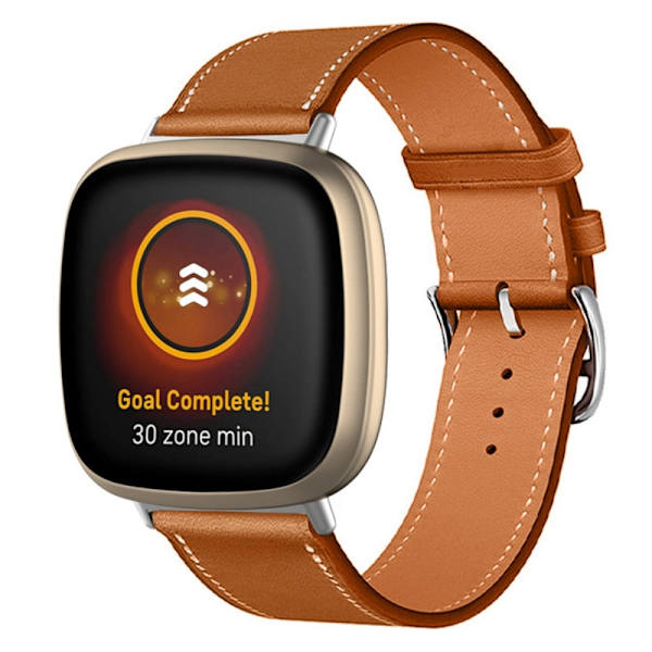 Aito nahkaranneke Fitbit Versa 4/Sense 2 Ruskea
