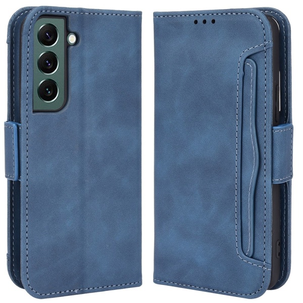 Multi Slot Wallet Case Samsung Galaxy S22 Plus Blå
