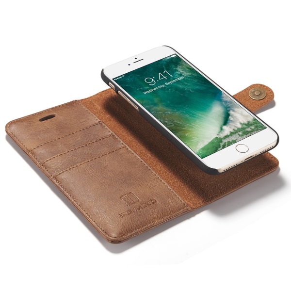 DG.MING 2-i-1 Magnet Wallet iPhone 7/8/SE Cognac