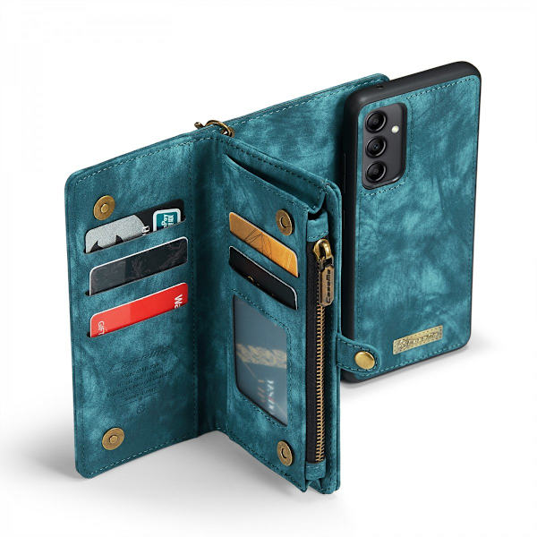 CaseMe Multi-Slot 2 i 1 Pungetui Galaxy A14 Blå