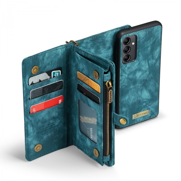 CaseMe Multi-Slot 2 in 1 Wallet Case Galaxy A14 Blue