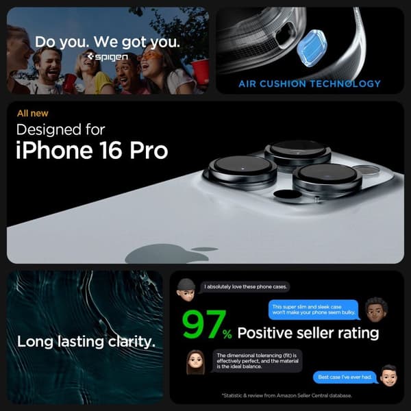 Spigen iPhone 16 Pro Skal Ultra Hybrid Transparent