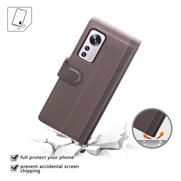 Äkta Läderfodral Xiaomi 12 Svart